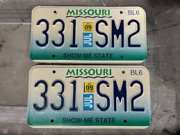 2009 Missouri License Plate Pair of Plates 09 July 331 SM2 | eBay