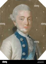 English: Portrait of Frederick Augustus I of Saxony (1750-1827) . second  half of 18th century. 1019 Portrait of Frederick Augustus I of Saxony by  Johann Heinrich Schmidt Stock Photo