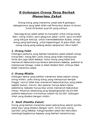 Dalam islam, terdapat beberapa golongan yang berhak menerima zakat. 8 Golongan Orang Yang Berhak Menerima Zakat