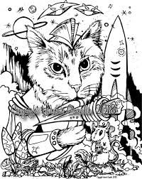 Click on the coloring page to open in a new window and print. Space Cat Coloring Page By Hannah Complin Pdf Download 1 Etsy