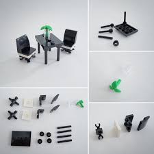Table And Chairs Instructions Blue Striped House Moc Lego Furniture Lego Design Lego Projects