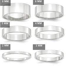 10k White Gold 2mm 3mm 4mm 5mm 6mm 8mm Wide Flat Men S And Etsy White Gold Wedding Bands Women 8mm Wedding Band Wedding Ring Bands