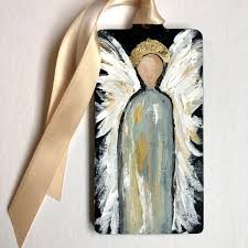 White ivory red blue pink fuchsia lavender. Angel Gold Leaf Halo Angels Ornament Hand Painted Tree Etsy Hand Painted Ornaments Hand Painted Christmas Ornaments To Make