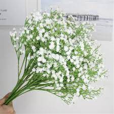 36 X White Artificial Baby S Breath Silk Flower Fake Gypsophila Wedding