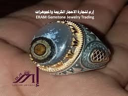 خاتم ملكي عقيق يمني داودي نادر طبيعي100 Agate للعرض Gemstone Jewelry Gemstones Jewelry