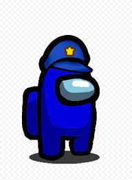Hd Dark Blue Among Us Crewmate Character With Police Hat Png Citypng Police Hat Character Png