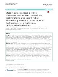 Cervical cancer is caused by persistent infection with human papillomavirus (hpv) and accounts for one in ten cancers diagnosed in women worldwide. Pdf Effect Of Transcutaneous Electrical Stimulation Treatment On Lower Urinary Tract Symptoms After Class Iii Radical Hysterectomy In Cervical Cancer Patients Study Protocol For A Multicentre Randomized Controlled Trial