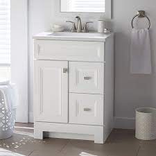 Get 5% in rewards with club o! Home Decorators Collection Sedgewood 24 1 2 In W Bath Vanity In White With Solid Surface Technology Vanity Top In Arctic With White Sink Pplnkwht24d The Home Small Bathroom Vanities 24 Inch Bathroom