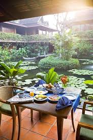 l auberge des temples restaurant water lily pond lily pond auberge