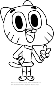 O incrível mundo de gumball jogos de colorir. Desenho De Gumball Watterson O Incrive Mundo De Gumball Para Colorir