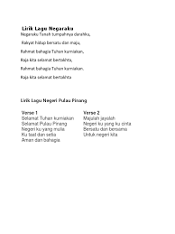 Negaraku tanah tumpahnya darahku, rakyat hidup bersatu dan maju, rahmat bahagia tuhan kurniakan, raja kita selamat bertakhta kami merdeka dengan perjuangan darah bukan kayak malaysia. Lirik Lagu Negaraku