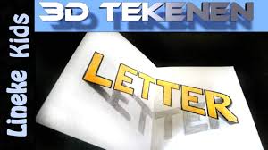 3d Tekening Zwevende Letters Tekenen In Stappen Tekenen 3d Tekeningen Leer Tekenen