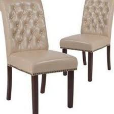 This Accent Parsons Chair Is A Versatile Seating Option For Your Home And Tufted Upholstery Rolled B In 2020 Dining Chairs Leather Dining Black Leather Dining Chairs