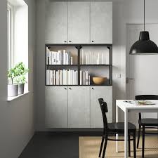 Ikea room divider storage hack. Enhet Wall Storage Combination Anthracite Concrete Effect Ikea