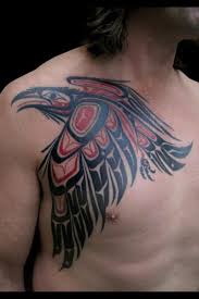 Eagle bird tattoo on chest. Chest Bird Tattoo By Spider Monkey Tattoos