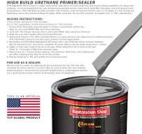 Gray DTM High Build Urethane Primer Surfacer (Direct to Metal) 2.1 VOC,  1-1/4 Gallon Kit - Fast Dry High-Performance Primer - Automotive and ...