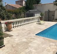 DALLAGE EXTERIEUR TRAVERTIN BEIGE 1er CHOIX CLASSIC ...