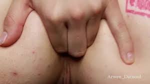 Close up anal fingering