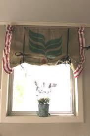 Coffee Sack Curtain Love The Ties Coffee Bag Crafts Coffee Sacks Coffee Bean Sacks