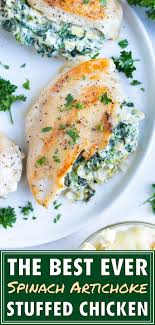 Alternatively, make the recipe vegetarian by topping with chunky, fresh guacamole. Spinach Artichoke Stuffed Chicken Keto Low Carb Evolving Table