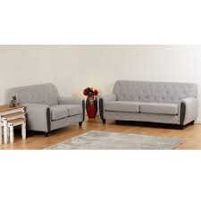 This sofa comes with reversible seats to adjust as needed. Chester 3 2 Suite Grey Sofa Sets Grey Tufted Sofa Sets