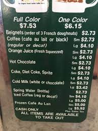 Cafe du monde city park menu. Very Reasonable Prices Picture Of Cafe Du Monde New Orleans Tripadvisor