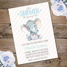 You'll love how the directions for the game are included on the bottom of the baby shower bingo cards. Elephant Baby Shower Invitation Printable Edit With Adobe Reader Elephant Baby Shower Invitations Printable Baby Shower Invitations Elephant Invitations