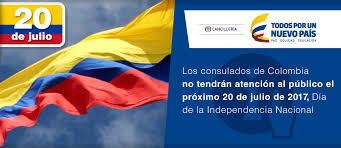 El 20 de julio que nosotros entendemos hoy en día es el fabricado a finales del siglo xix y no lo que sucedió a comienzos de este siglo. Los Consulados De Colombia No Tendran Atencion Al Publico El Proximo 20 De Julio De 2017 Dia De La Independencia Nacional Consulado De Colombia En Frankfurt