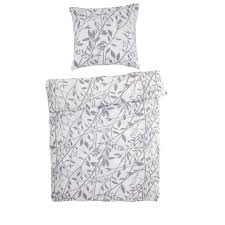 Der stoff fühlt sich angenehm weich an. Micro Seersucker Bettwasche Strauch 155x220 Weiss Grau Danisches Bettenlager