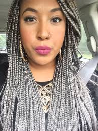 Black And Grey Braids Hairstyles Gray Braids Braids For Black Women Big Box Braids Braid Styles