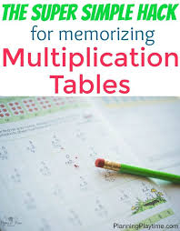 Easy Way To Memorize Multiplication Tables How To Memorize Things Math Methods Basic Math