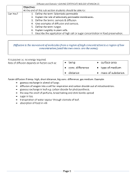 Maybe you would like to learn more about one of these? Diffusion And Osmosis Ms Atkinson S Leaving Certificate Page