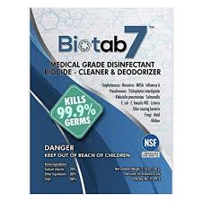 Biotab7 is an advanced biocide that quickly and easily disinfects, sterilizes, and purifies surfaces, water, and air. Biotab7 All Purpose Cleaner Hospital Grade Disinfectant Food Contact Surface Sanitization Mold And Mildew Prevention 20 Tablets Makes 10 Bottles Of 32 Oz Walmart Com Walmart Com