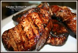 tender grilled pork loin tempting thyme