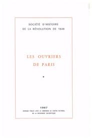 Les Ouvriers De Paris Livre Premier L Organisation 1848 1851 Persee
