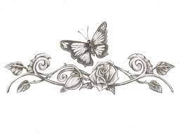 Butterfly Eith Rose Tattoo Design By Saramira On Deviantart Rose And Butterfly Tattoo Butterfly Rose Tattoo Rose Tattoo Design