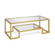 Obviously, coffee tables come in endless shapes, sizes and hues, and you can even customize them to suit the specific needs of your home. Review For Henn Hart Modern Geometric Inspired Glass Coffee Table One Size Gold