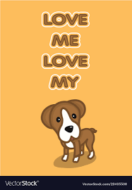 Love me my dog cartoon design Royalty Free Vector Image