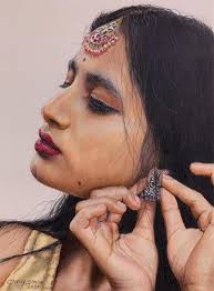 Picture drawn with colored pencils