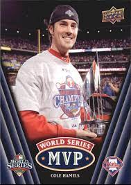 Phillies pitcher hamels earns world series mvp. 2008 Phillies Upper Deck World Series Champions Pp50 Cole Hamels Mvp Nm Mt