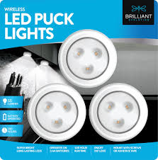 Brilliant Evolution Brrc133 Wireless Led Puck Light 3 Pack Led Under Cabinet Lighting Closet Light Battery Powered Lights Under Counter Lighting Stick On Lights Cjp Org In