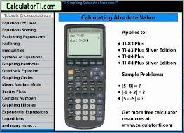 What is absolute value in mathematics? Ti Tutorials Absolute Value Ti 83 Plus And Ti 84 Plus Calculators Youtube