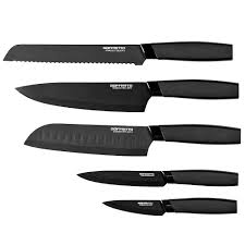 Kasumi damascus 2 piece chefs knife set. Soffritto 5 Piece Antibacterial Kitchen Knife Set Black Knife Sets Robins Kitchen