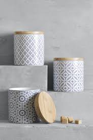 Buy Set Of 3 Grey Geo Storage Jars From The Next Uk Online Shop Kitchen Jars Storage Jar Storage Kitchen Jars