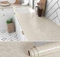 Amazon.com: VEELIKE Papel adhesivo de granito beige crema de ...
