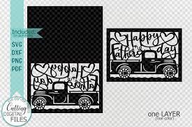 Download Happy Fathers Day Card Svg Dxf Laser Cricut Cut Out Template By Kartcreation Thehungryjpeg Com