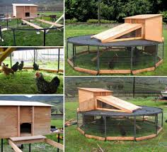The distance between the rods of the front wall should be such that only the bird's head crawls into it (for access to food and water). Wonderful Diy Recycled Chicken Coops