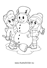 Kinder bauen einen schneemann zum ausmalen: 39 Schneemann Bilder Zum Ausmalen Besten Bilder Von Ausmalbilder