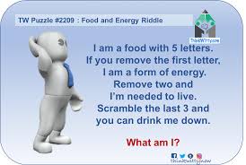 Kids will learn fun facts while enjoying challenges, answering riddles, following tricky mazes, finding clues, decoding mysterious secret messages, and solving puzzles. Food And Energy Riddle Think Witty