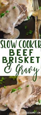 Pour in the chicken stock. Slow Cooker Brisket And Gravy Go Go Go Gourmet